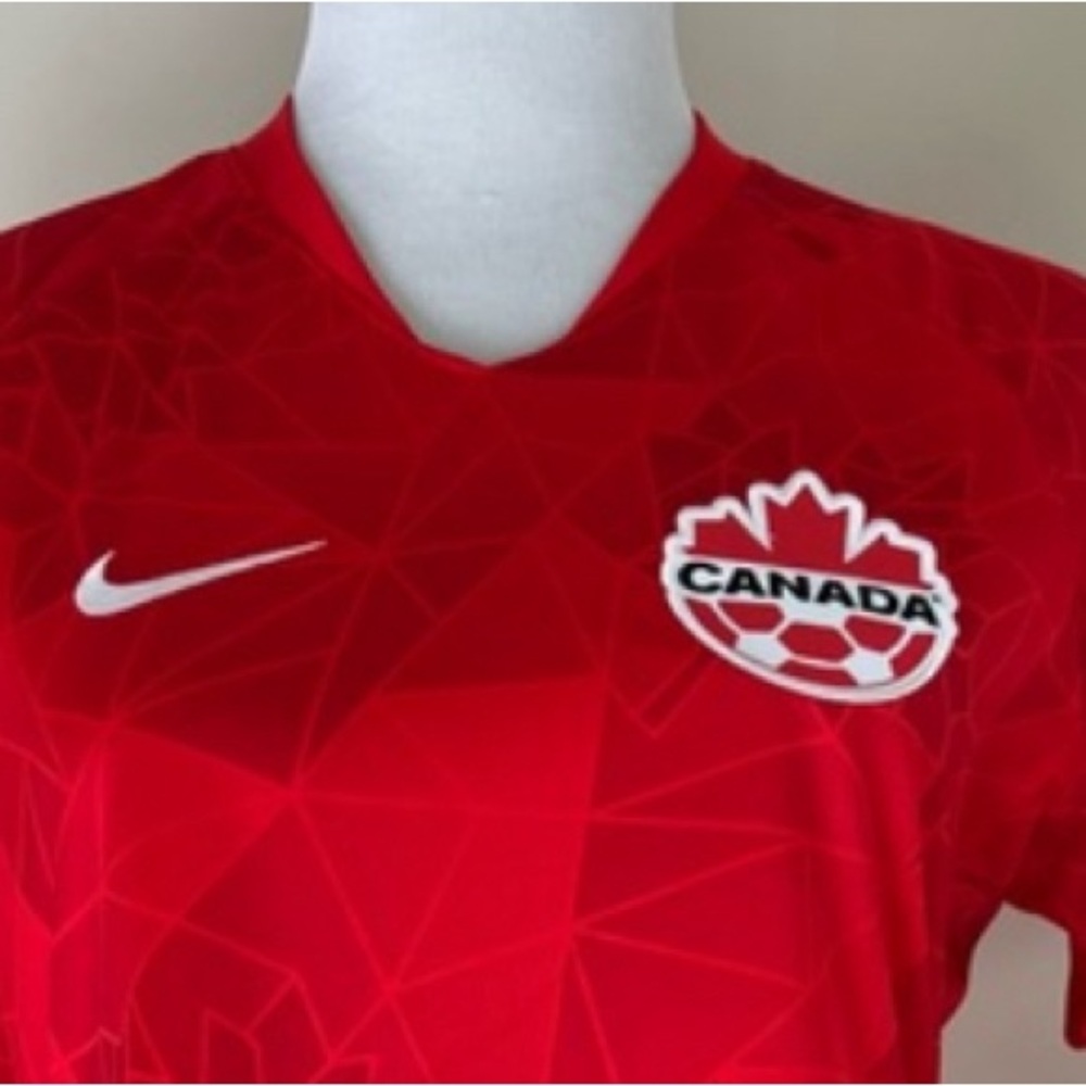 🆕 Nike Canada Stadium Home Soccer Jersey Red Womens Size Large
